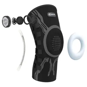 Knob Knee Brace for Pain Relief with Patella Gel Pad & Side Stabilizers, Adjustable Compression Sleeve for Arthritis, Joint Pain, Meniscus Tear, Professional Dial System, Left/Right Specific Design