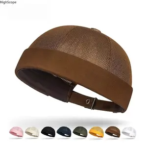 Summer Brimless Skullcap – Adjustable Mesh Hat for Men & Women, Hip-Hop, Urban Chic & Tang-Style