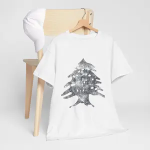 Vintage Lebanese Flag Of Lebanon Tree Retro Souvenir Gift T-Shirt Unisex T-Shirt, Short-sleeve, Full Color Man Menswear
