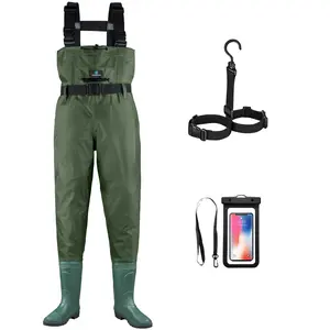 TruDave Chest Waders for Men with Boots, Fishing Waders for Women, Waterproof 2-Ply Nylon/PVC Bootfoot Wader fishing equipment Breathable Outdoor Gear Durable