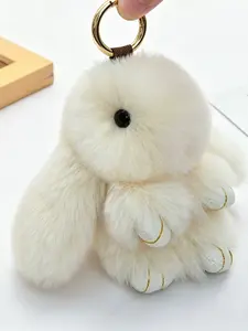 A soft, cute plush lop-eared rabbit keychain charm, suitable for daily wear, vacation dates, and other occasions, and also a delightful and exquisite little gift, Cute Keychain Accessory