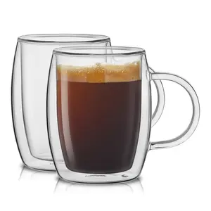 JoyJolt Aroma  Double Wall Glass Coffee Mugs - Set of 2