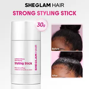 SHEGLAM HAIR Locked in Glossy Shine Strong Styling Stick-30g, Flyaway Control, Long-Lasting Hold, Sleek 1-Swipe, Non-Sticky Non-Greasy, No White Cast, Cranberry Scent For All Hair Types-Effortlessbeauty-Coachella-mothersdaygift