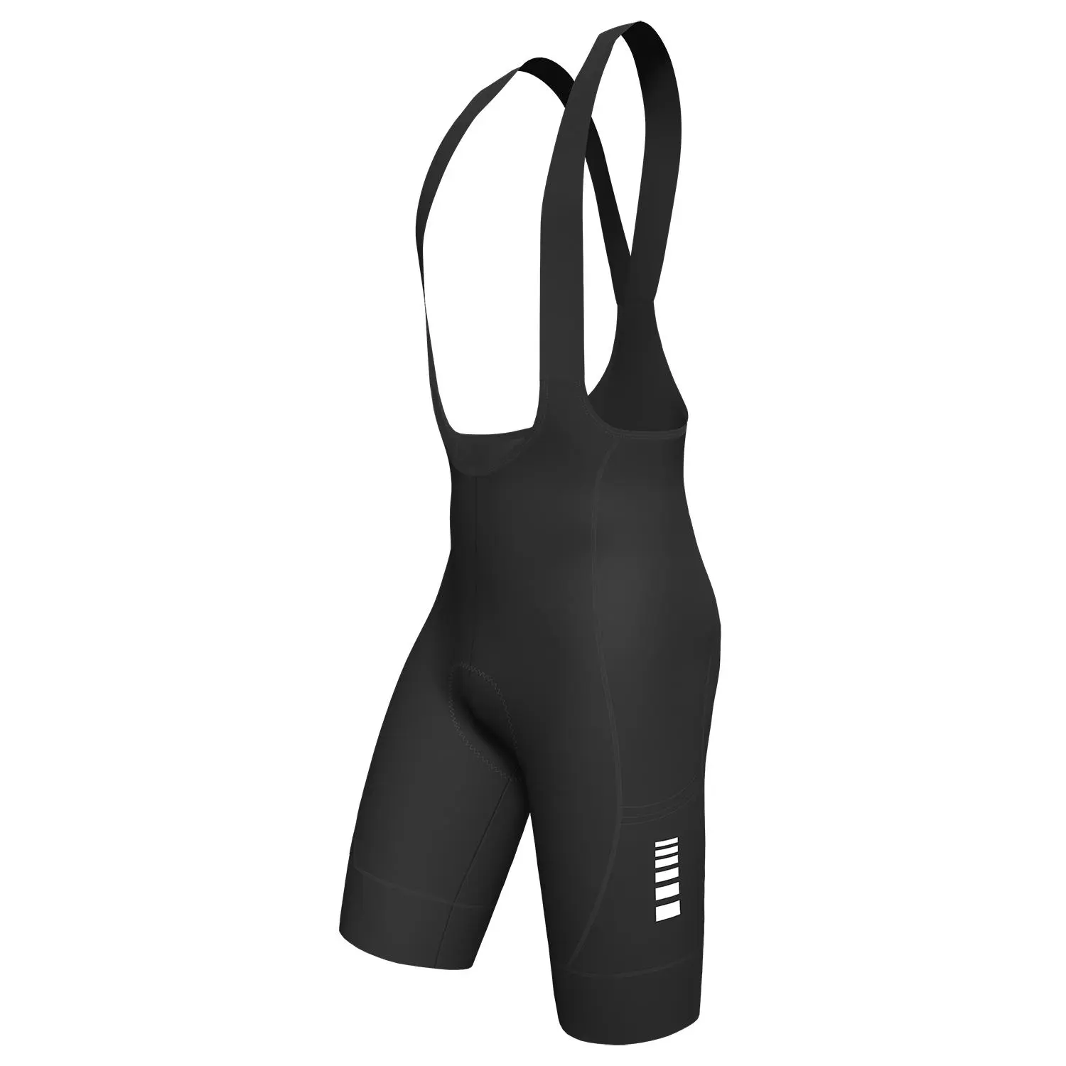 Wulibike Men's Cycling Bib Shorts - Active Bikershorts with Low-Rise Nylon Blend Fabric, Highly Elastic Foam Padding, Breathable Quick-Dry Material, Anti-Slip Strips, Snug Fit, Logos