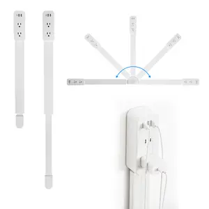 【100% FIRE-SAFE】Outlet Extender – Prevents Fire Hazards, Extendable 22"-34" Featuring USB-C, USB-A & 2 AC Outlets, 180° Rotating Plug Adapter for Hard-to-Reach Sockets Behind Furniture, 2025 TikTokShop Black Friday Trending Product
