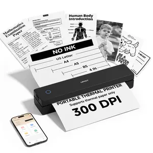 Inkless Bluetooth Portable Printer, Thermal Printer For Travel, Home, And Office, Compatible With iOS, Android, And Laptops, Supporting 8.5"x11" US Letter Paper And A4 Paper, No Ink Required