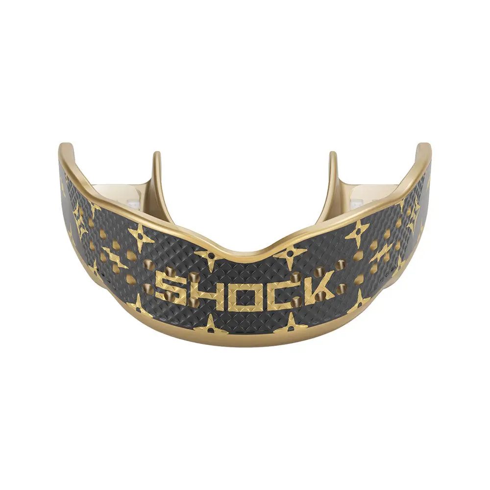 Shock Doctor Trash Talker Black Lux Mouthguard with Gel-Fit Liner and Flex Walls for Custom-Like Fit