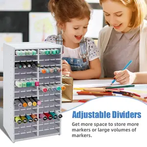 Art Marker Storage Rack for 120 Markers, Watercolour Brushes Pens Color Pencils Organizer Holder for Desk