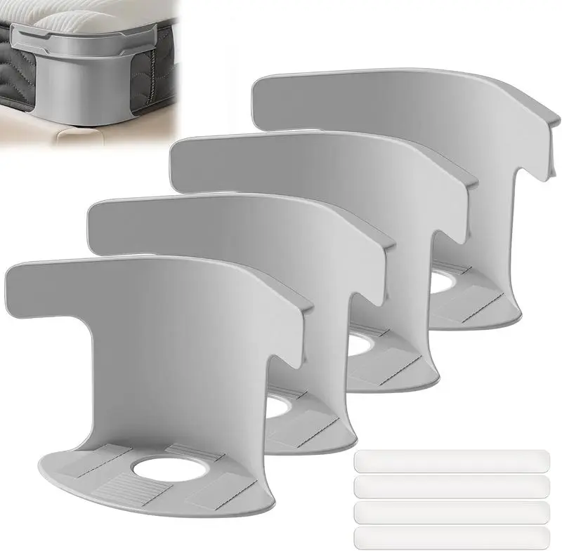 Bed Sheet Holders for Corners - 4-Piece Heavy-Duty Sheet Grippers Straps, Firm Grip Tightener for All Mattress Sizes, Durable Summer Bedding Accessory