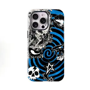 Monster Dark Gothic Phone Case with Skull Pattern - Shockproof and Protective Cover - Subculture Trendy Style for iPhone 16/15/14/13/12/11/17 ProMax Plus for Samsung phones, suitable for both men and women,  Perfect Gift for Women Men.A gift for the fans
