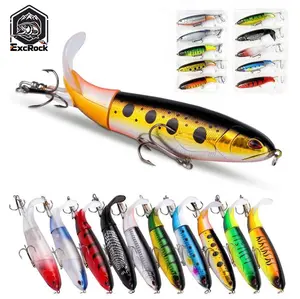 EXCROCK 5/10PCS Artificial Fishing Lure, Simulation Fishing Lure with Hook, Fishing Accessories for Outdoor Fishing Equipment, Fishing Equipment, Fishing Lure Bait,  Whopper Plopper, Swimbaits,  Crankbaits