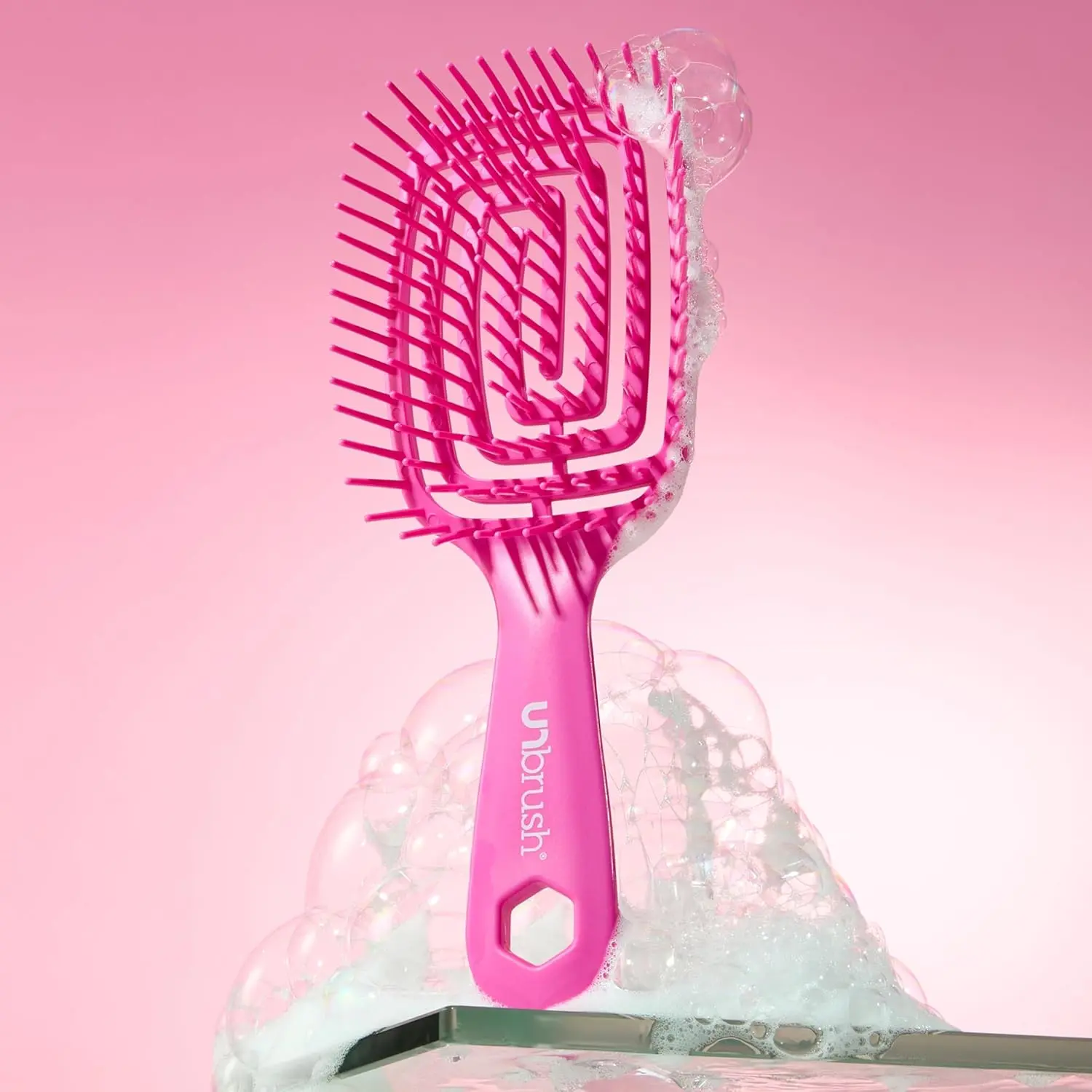 UNbrush Flex Hair Brush Flexible Shower Brush