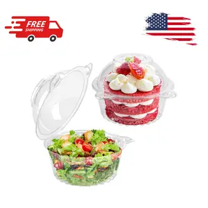 50 Pack Individual Cupcake Containers Plastic Cupcake Holders Deep Dome Muffin Containers