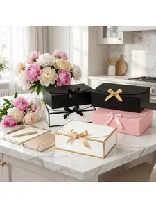 10/1pcs Satin Bow Gift Boxes for Lipstick, Cosmetics & Birthday Presents