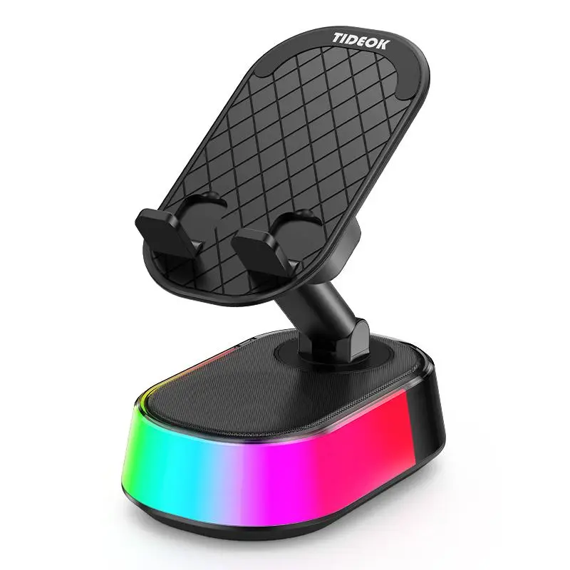 Wireless Induction Bluetooth Speaker with Phone Holder, Emergency Charging, Smart Sensing, RGB Nightlight, Audio Wireless 5.3 Portable Speaker for Tablet iPhone & Android, Outdoor & Home Audio