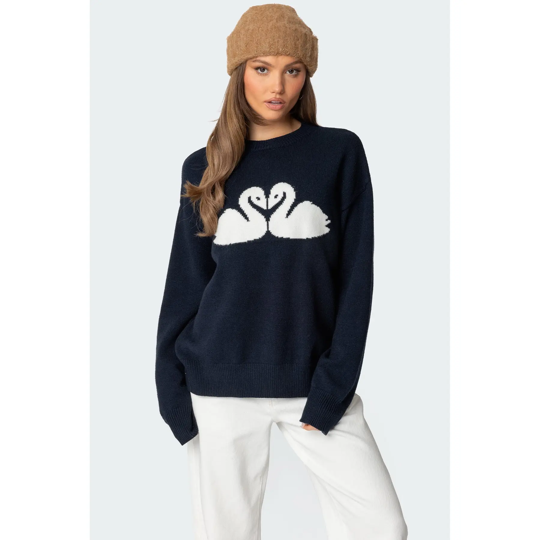 Swan Oversized Knit Sweater