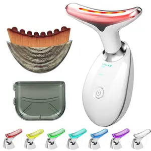 Cotsoco 7 Color Facial Massager Tool & Lymphatic Contour Face Brush, Face and Neck Massager Set for Beauty, Skin Care Device, Suitable for Neck Facial, Gift for Women Mother