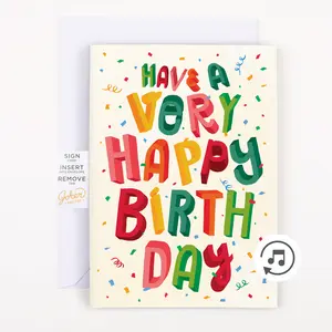 Endless Birthday Farts Card with Glitter