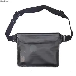 4 Pack 3 Layer Sealed PVC Waterproof Phone Bag - Waist Pouch for Swimming Snorkeling Rafting Diving