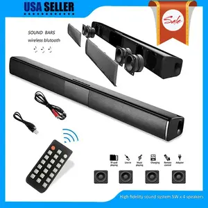 1pc TV Soundbar Wireless Speaker for Home Theater Audio Smart Tv/Pc/Gaming/Projector, Supports Wireless Wireless Connection, USB And Wired Audio Input, Four Speakers