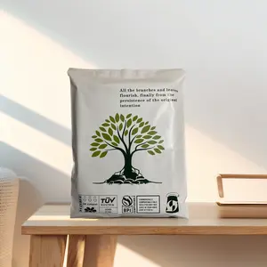 White Compostable Mailer Eco-Friendly Biodegradable Shipping Bag 15X13 Inch 10 pieces