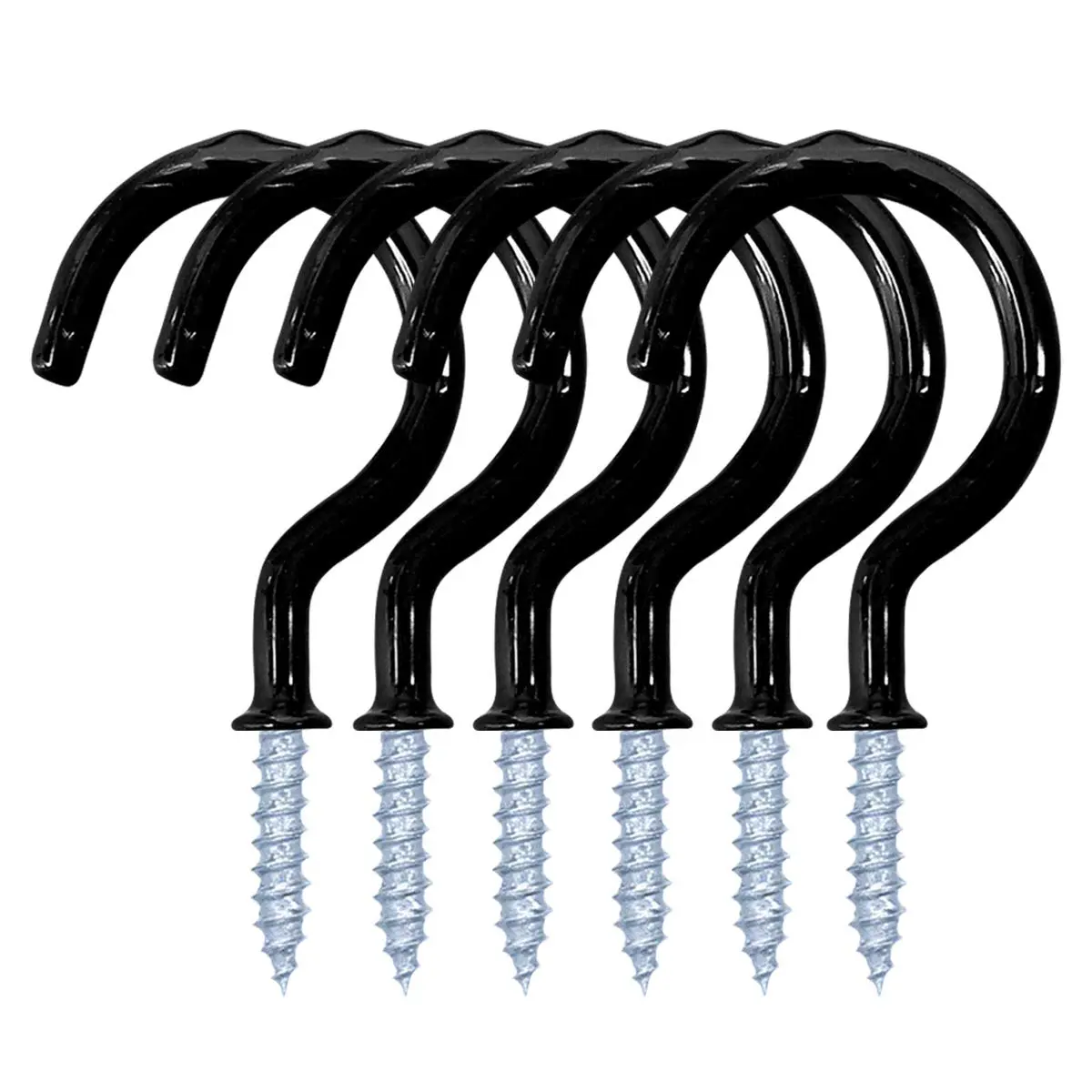 12 Pack Vinyl Coated Ceiling Hooks,Screw-in Mug Hooks