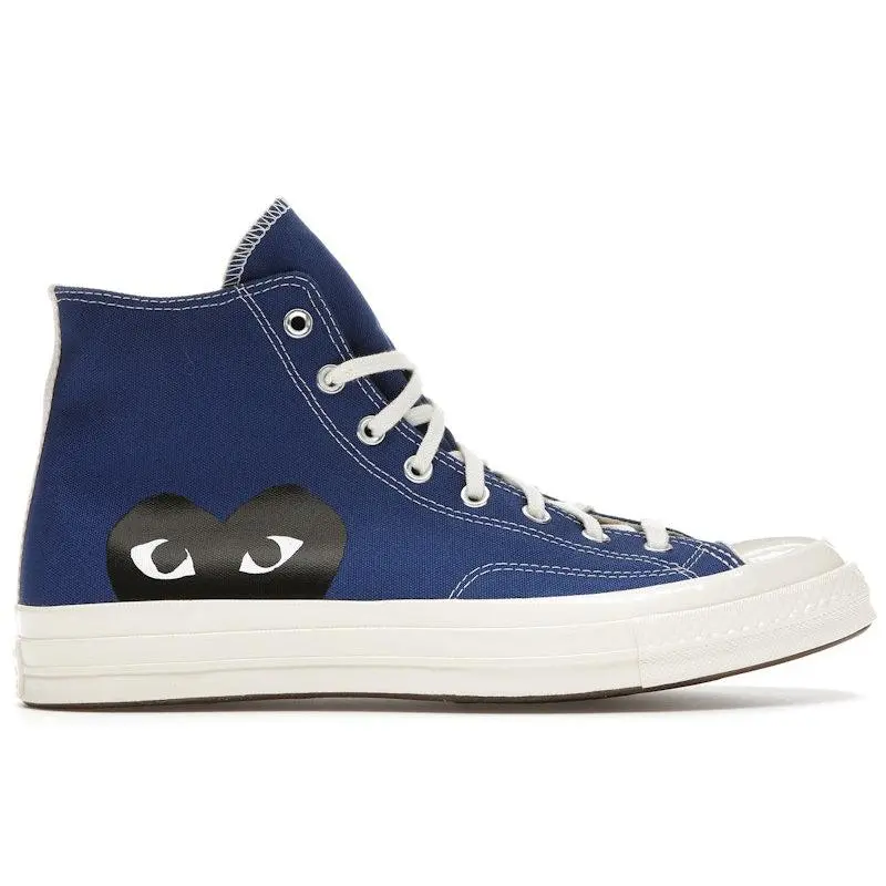 Converse Unisex Chuck Taylor All Star 70 Hi Comme des Garcons PLAY Blue Quartz, from StockX