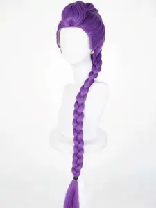 Women's Long Braided Straight Synthetic Wig, Rumi Wig for Kpop Singers & Anime Cosplay, Perfect for Stage Performance, Halloween Costumes, Parties, Synthetic Braided Wigs