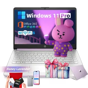 HP 14 inch Laptop for Students & Business •  250nits Anti-Glare Display • Intel 4-Core CPU • Win 11 Pro • 8GB RAM • 128GB UFS • Copilot • Wi-Fi 6 • Bundle Accessory • Lavender