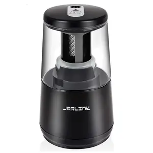 JARLINK Electric Pencil Sharpener, Heavy Duty Spiral Blade, Quick Sharpening, Auto Stop, for No. 2/Colored Pencils (6-8mm), USB/Battery Powered, for School Classroom/Office/Home