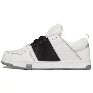 Valentino Open Skate Leather Low-Top Sneakers for Men in White and Black