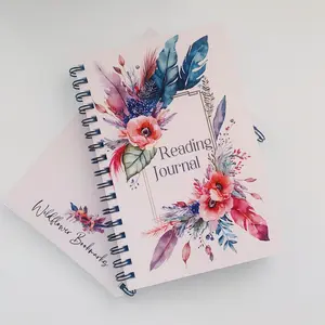 White Floral frame Reading Journal l 141 Book review pages *DISCOUNTED for 9 missing review pages*
