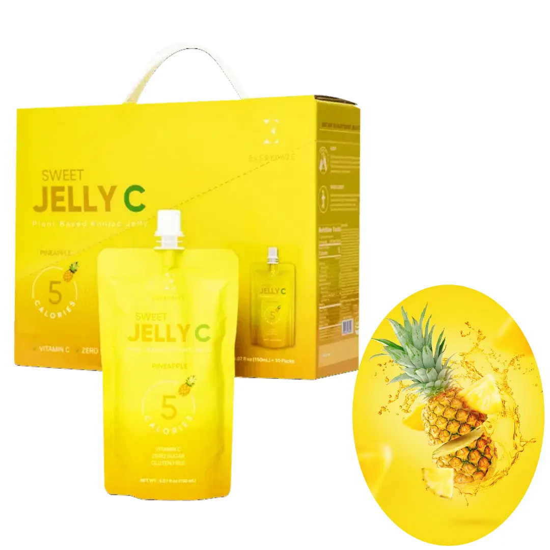 Everydaze Vitamin C Konjac Jelly C Pineapple Flavor 5.07 fl oz * 10Packs  vegan, zero sugar, low calorie