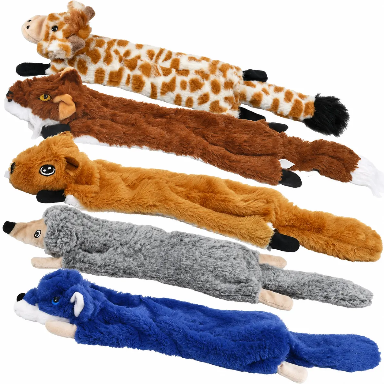 sharlovy Durable Dog Toys for Aggressive Chewer Squeaky Indestructible Puppy Toys Tough Dog Squeaky Toys No Stuffing Crinkle Dog Toy,
