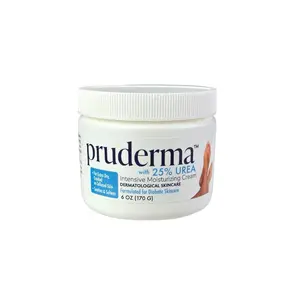 Pruderma Urea 25% Healing Cream 6 oz - Intensive Moisturizing Cream for Dry Cracked Skin - Soothes & Softens Hands Feet Knees - 170g
