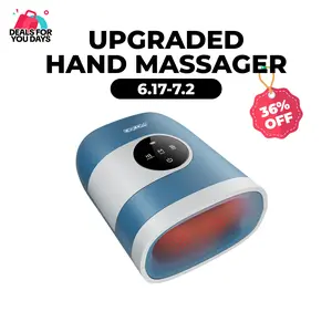 CINCOM Upgraded Hand Massager, Cordless Finger Soother with Comfort Warmth, Customizable Settings, Rechargeable, Provides Soothing Relaxation, Wonderful Gift for Loved Ones,summerwins