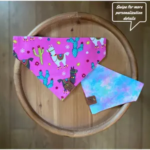 Llama Drama / LAST CHANCE / Reversible / Over-the-Collar / Pet Bandana