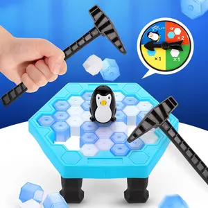 1 Set Penguin Icebreaker Game, Family Fun Game, Ice Cubes Icebreaker Toy, Save Penguin Break Ice Board Games with Cubes, Kids Puzzle Board Games with Ice Cubes