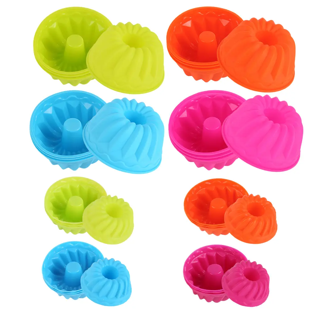 24Pack Silicone Donut Pans for Baking, Nonstick Round Doughnut, Reusable Baking Cups,Muffin Cupcake Molds, Bagel Pan campingessentials