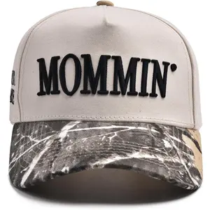 Mommin Trucker Hat for Women Embroidered Mom Baseball Cap Adjustable Canvas Vintage Hat for Casual Wear
