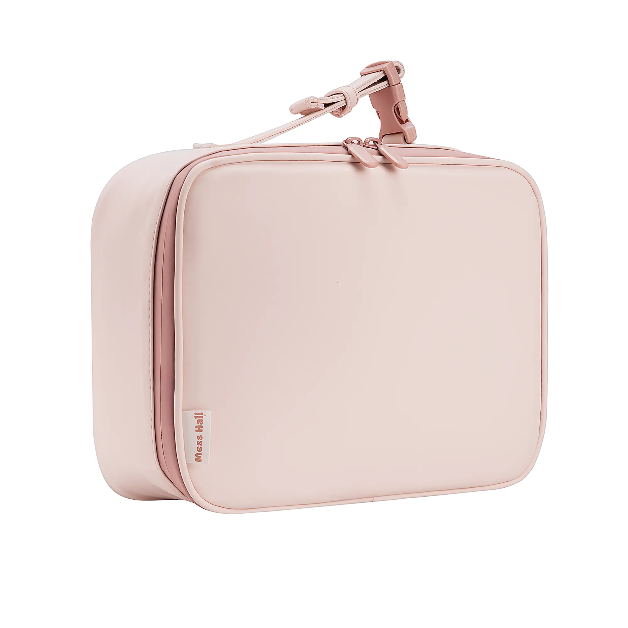 Mess Hall Insulated Tableware Rose Quartz Soft Pink Lunch Bag, Leak-Resistant Cooler Lunch Box with AirTag Pouch, Hidden Stash Pocket, Adjustable Handle, Easy-Clean Design for Men, Outdoor School Office Use for Women, Men, Kids, Lunch Boxes For School, Pa