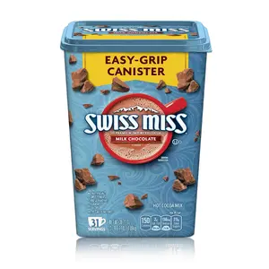 Swiss Miss Milk Chocolate Flavored Hot Cocoa Mix, 38.27 oz Square Canister – Rich & Creamy Instant Hot Chocolate Drink Mix, Family Size Bulk Container, Perfect for Home, Office & Winter Comfort Drinks