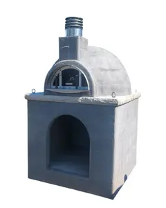 Traditional Wood Fired Brick Pizza Oven - Naked with Matching Base