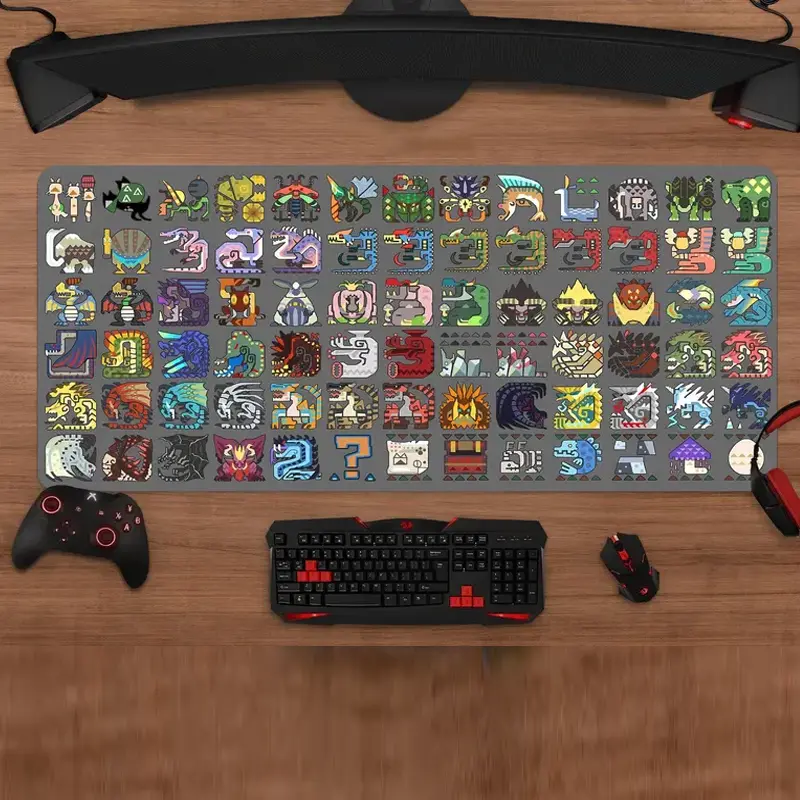 Monster Hunter Icons Mouse Pad • Personalized Printing • Gaming Mouse Pad • Customized Mouse Pad • Game • Anime • Desk Mat – FASTSHIPPING