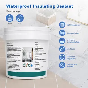 Invisible Waterproof Agent , Clear Waterproof Coating for Roof Leak Repair, UV Resistant Fast Drying Waterproof Sealant for Balcony, Bathroom, RV Roof & Exterior Walls，Easy