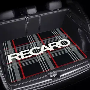 Car Trunk Mat/4pcs Floor Mats for Car, Universal Fit for All Vehicles, Recaro Pattern, Fashionable Car Accessories, Available in Different Quantities