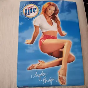 Miller Lite Beer Sexy Girl- Angelica Bridges Poster 2001