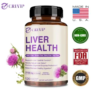 GREVIP - Milk Thistle Supplement - Liver Health - Non-GMO - Gluten Free - Helps Promote Digestive Enzyme Production - Helps Maintain Healthy Digestion - 120 Capsules/Bottle - 1158MG