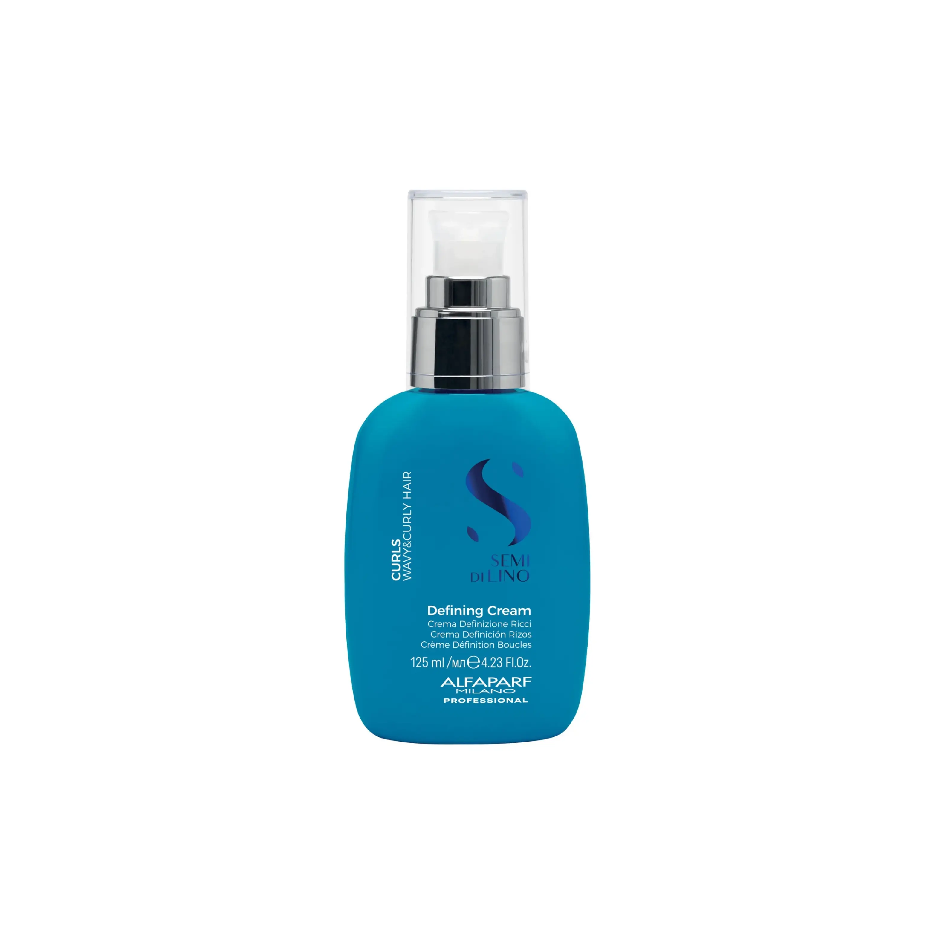 Alfaparf Milano Semi di Lino Defining Cream, Lightweight Vegan Leave-in Haircare for Curly Hair with Coconut Oil, Provides Heat Protection & Prolongs Color, 4.23 oz