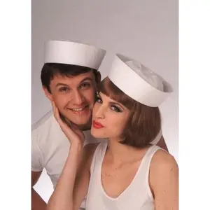 White Sailor Gob Hat - Popeye - Costume Accessory - Adult Teen - 6 Sizes